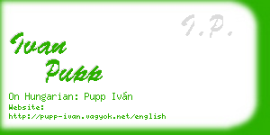 ivan pupp business card